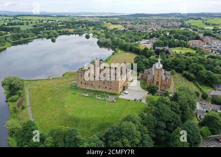 Aerial drone view of Linlithgow Palace West Lothian Stock Photo