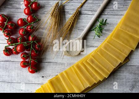 italian pasta lasagne background image Stock Photo