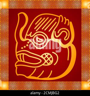 American indians, Maya and Aztec symbolic ornaments set Stock Photo