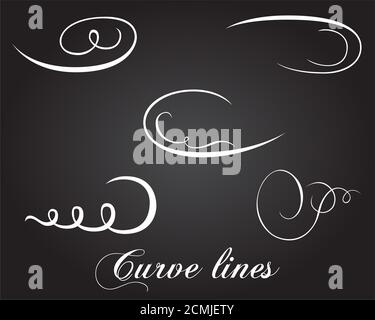 Typographic design elements and curve lines Stock Photo