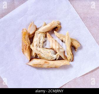 Smoked mackerel in a studio setting, isolated on white. Stock Photo
