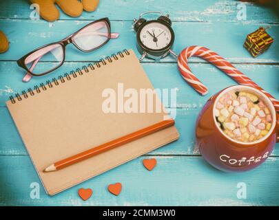 empty paper notebook Stock Photo