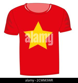 T-shirt flag vietnam Stock Photo