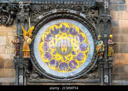 Czech Republic, Prague, Old Town, Stare Mesto, Old Town Square, Staromestske namestí, Astronomical Clock Stock Photo