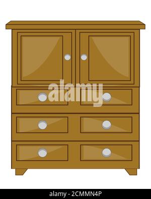 Furniture wooden closet Stock Photo