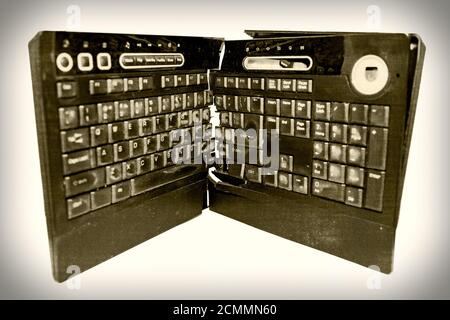 Broken computer keyboard Stock Photo