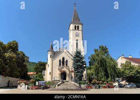 The Roman Catholic Church in central Tokaj, Hungary Stock Photo