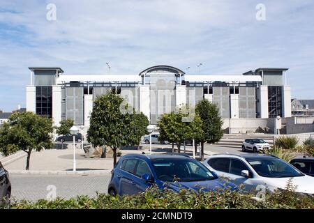 Channel Islands. Guernsey. St Peter Port. Admiral Park. Multi-story car park. Stock Photo