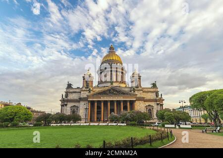 Saint Petersburg city skyline at Saint Isaac Cathedral, Saint Petersburg, Russia Stock Photo
