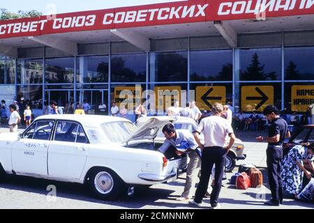 Minvody airport, Caucasus, Russia, 1992 Stock Photo