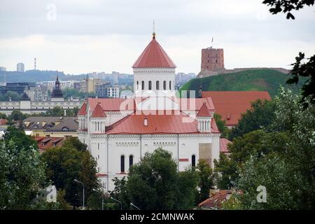 Cathedral of the Theotokos, Vilniaus Dievo Motinos Ėmimo į Dangų katedra, Vilnius, Lithuania, Europe Stock Photo