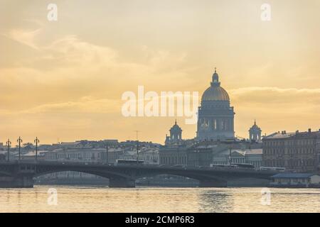 Saint Petersburg Russia, city skyline at Saint Isaac Cathedral Stock Photo