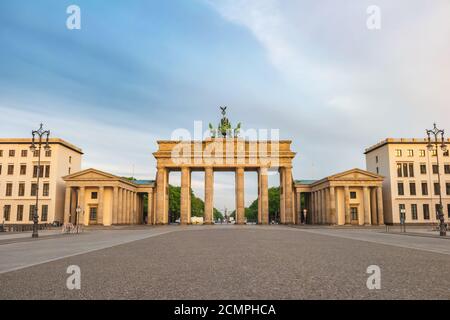 Berlin Germany, city skyline at Brandenburg Gate (Brandenburger Tor) Stock Photo