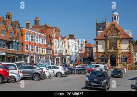 Marlborough market town centre, Wiltshire, England Stock Photo