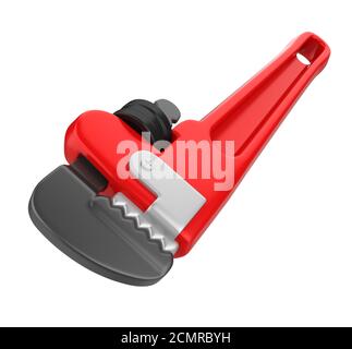 Pipe Wrench Isolated Stock Photo