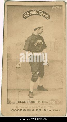 John Clarkson, Chicago White Stockings, baseball card portrait Stock Photo