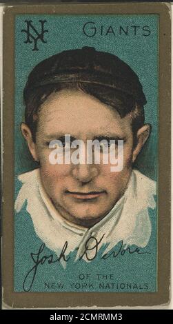 Joshua Devore, New York Giants, baseball card portrait Stock Photo