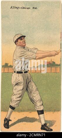 John Kling-Leonard C. Cole, Chicago Cubs, baseball card portrait Stock Photo