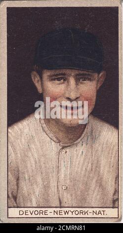 Joshua Devore, New York Giants, baseball card portrait Stock Photo