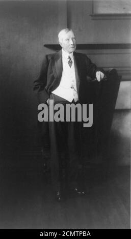 John Davison Rockefeller, full-length portrait, standing, facing right Stock Photo