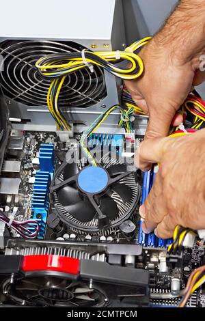 close up Build a PC builder Stock Photo