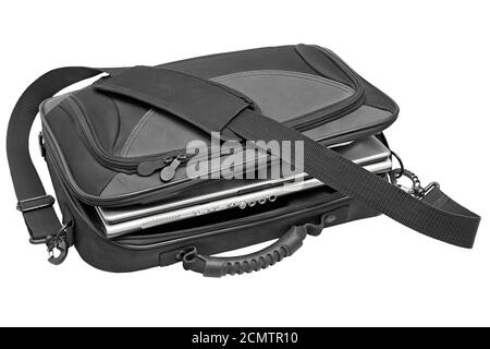 black notebook bag isolated on white background Stock Photo