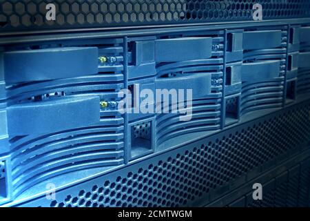 Server panel close-up Stock Photo