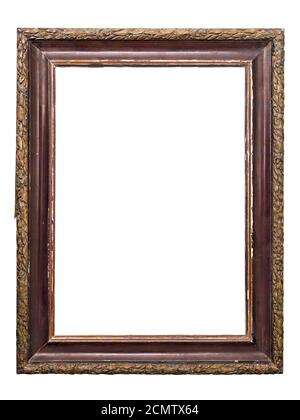 old vintage picture frames isolated on white background Stock Photo