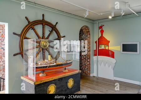 Lighthouse interior, Fisgard Lighthouse NHS, Victoria, British Columbia ...