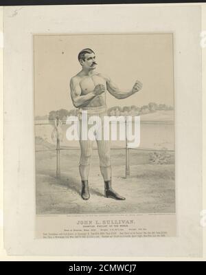 John L. Sullivan, champion pugilist of the world - J. Cameron. Stock Photo