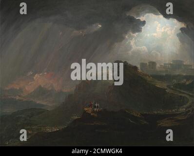 John Martin - Joshua Commanding the Sun to Stand Still Stock Photo