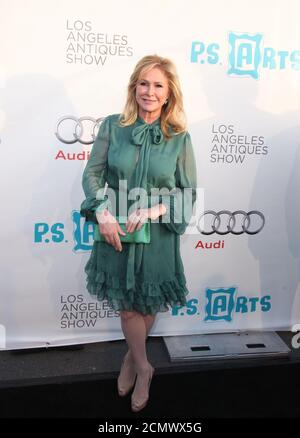 SANTA MONICA, CA - APRIL 13: Kathy Hilton arrives for The 16th Annual Los Angeles Antiques Show 2011 at Barker Hangar on April 13, 2011 in Santa Monica, California.     People:   Kathy Hilton Stock Photo