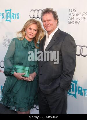 SANTA MONICA, CA - APRIL 13: Kathy Hilton Rick Hilton arrives for The 16th Annual Los Angeles Antiques Show 2011 at Barker Hangar on April 13, 2011 in Santa Monica, California.     People:   Kathy Hilton Rick Hilton Stock Photo