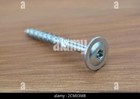 Metal self-tapping screw for construction Stock Photo
