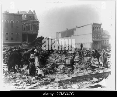 Johnstown Flood, 1889- Looking down Main St. -18 Stock Photo