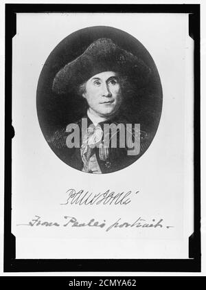 JONES, JOHN PAUL. PEALE'S PORTRAIT Stock Photo