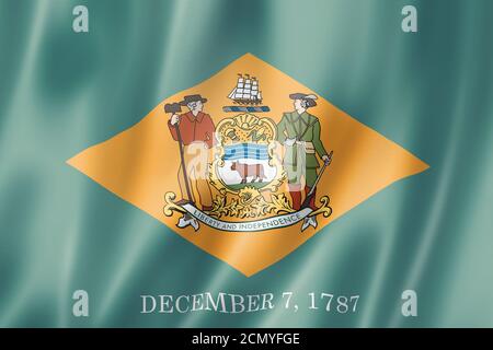 Delaware flag, USA Stock Photo
