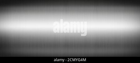 Silver brushed metal. Banner background texture Stock Photo