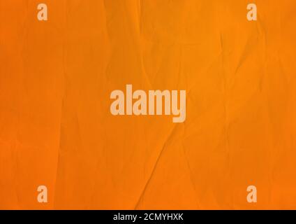 orange crumpled paper texture background Stock Photo