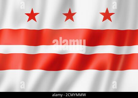 Washington, District of Columbia flag, USA Stock Photo