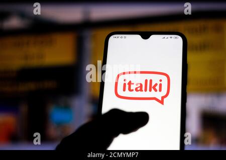 Brazil. 11th Jan, 2020. In this photo illustration the italki logo seen displayed on a smartphone. Credit: Rafael Henrique/SOPA Images/ZUMA Wire/Alamy Live News Stock Photo