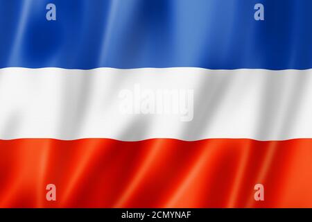 Slavic ethnic flag, Yugoslavia Stock Photo