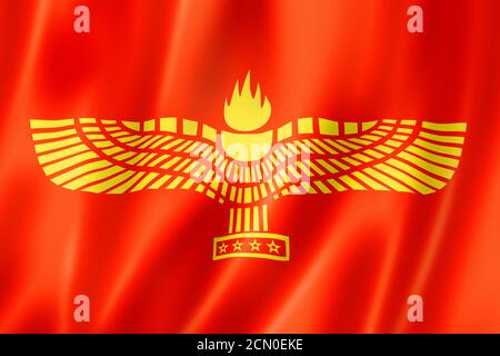 Syriac-Aramaic People ethnic flag Stock Photo