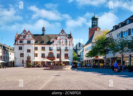 Darmstadt, Marktplatz - market square on a sunny day in summer Stock Photo