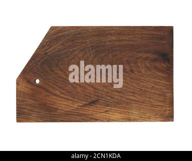 very old brown rectangular wooden kitchen cutting board Stock Photo
