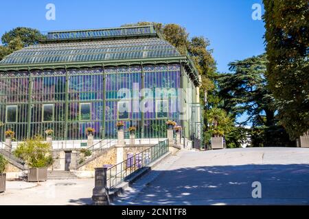 Greenhouse in Jardin Des Plantes botanical garden, Paris, France Stock Photo