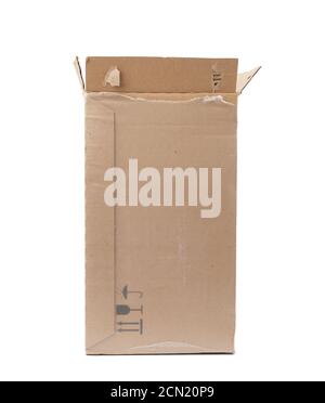 rectangular box wrapped in transparent polyethylene Stock Photo