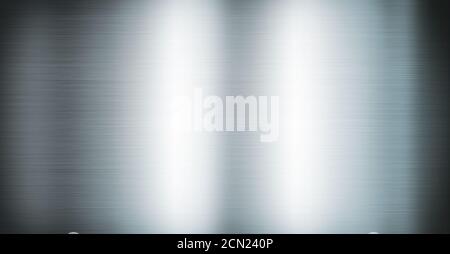 Silver brushed metal. Banner background texture Stock Photo