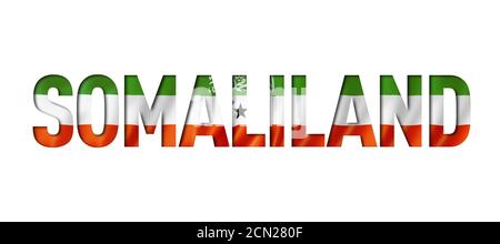 Somaliland flag text font Stock Photo