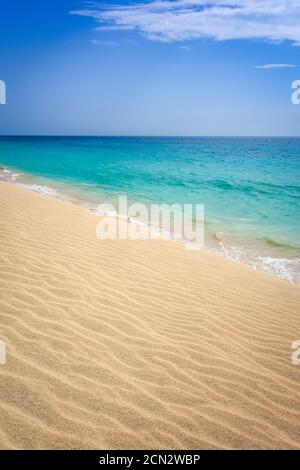 Ponta preta beach and dune in Santa Maria, Sal Island, Cape Verde Stock Photo